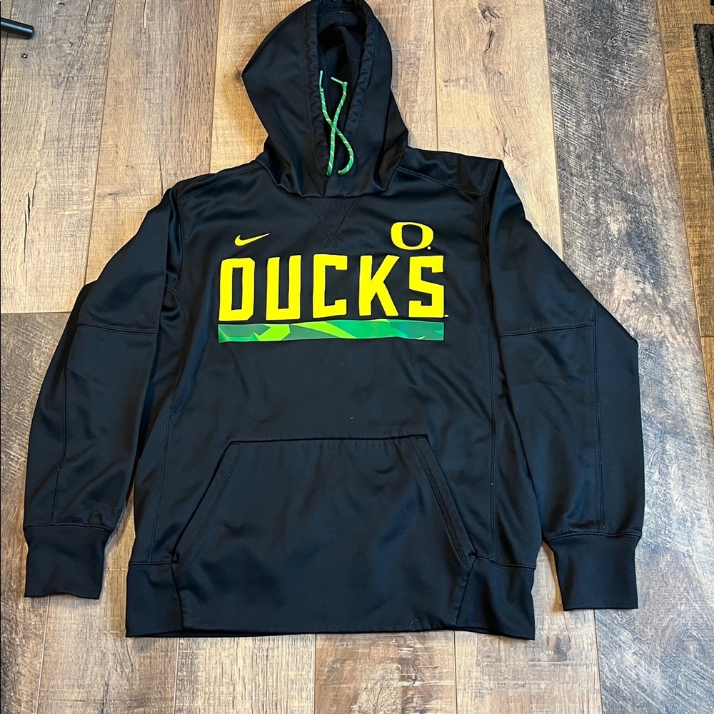 Nike Oregon Ducks Dri Fit Therma-Fit Pullover Hoodie Jacket Sweatshirt Medium